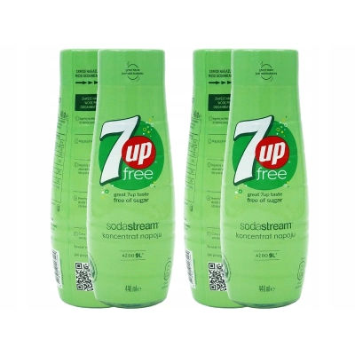 2x SYROP KONCENTRAT 7up FREE DO SATURATORA SODASTREAM 9L NAPOJU z 440ml