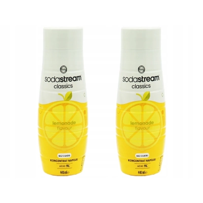 2x SYROP KONCENTRAT SODASTREAM LEMONIADA ZERO CUKRU 9L NAPOJU Z 440ML