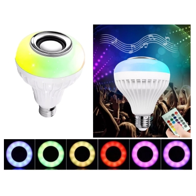 Żarówka kolorowa led rgb głośnik bluetooth pilot