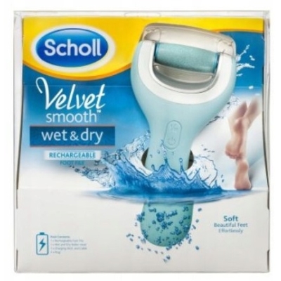 SCHOLL VELVET WET DRY ELEKTRYCZNY PILNIK DO STÓP + ŁADOWARKA