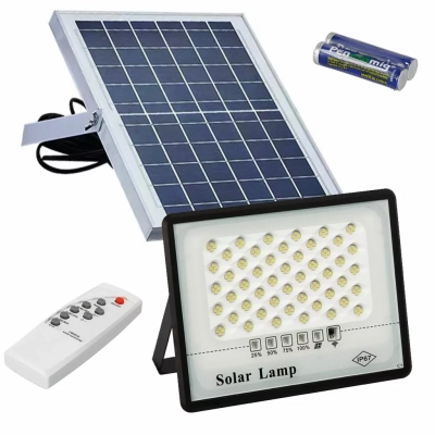 HALOGEN SOLAR LED 400W + PILOT SOLARNA Z CZUJNIKIEM ZMIERZCHU