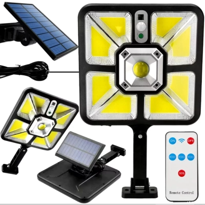 HALOGEN SOLAR LED + PILOT Z CZUJNIKIEM RUCHU