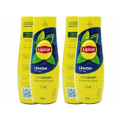 2x SYROP SODASTREAM LIPTON LEMON ICE TEA DO SATURATORA 9L NAPOJU z 440ml