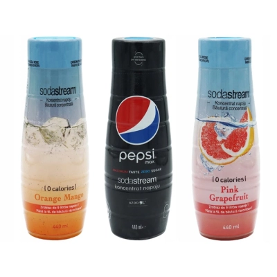 3x SYROP KONCENTRAT ZERO CUKRU DO SATURATORA SODASTREAM 9L NAPOJU z 440ml