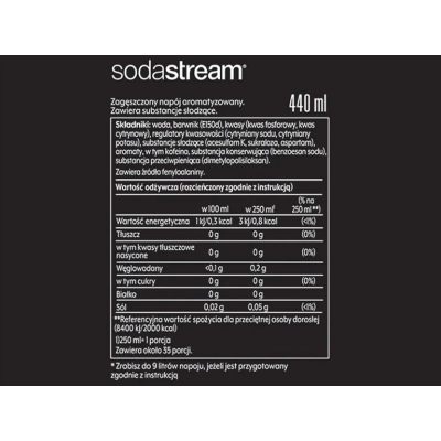 6x SYROP KONCENTRAT SODASTREAM 6 SMAKÓW DO SATURATORA 9l NAPOJU z 440ml