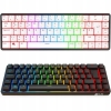 KLAWIATURA MECHANICZNA BEZPRZEWODOWA QWERTZ RGB 60% DIY BLACK-WHITE