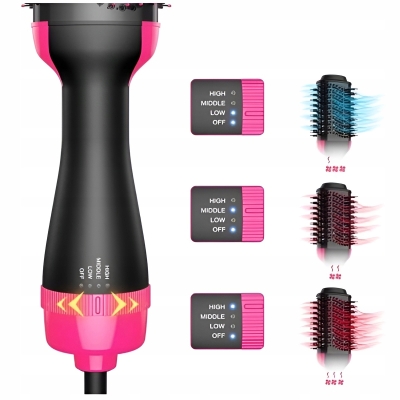 DRYER BRUSH HAIR CURL STRAIGHTENER 1200W 4 IN 1